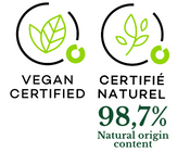 Citron Boboli - Le Jardin Retrouvé - Vegan certified logo - Certifié naturel 98.7% Natural origin content