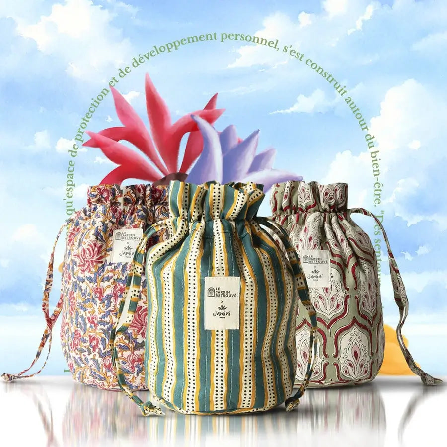 Elegant Travel Pouches for Le Jardin Retrouvé Perfume Collection