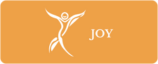 pictogramme joie / joy du Jardin Retrouvé - fond orange - moodbooster